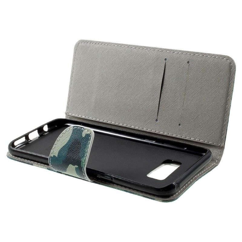 Folio Deksel Samsung Galaxy S8 Plus Militær Kamuflasje