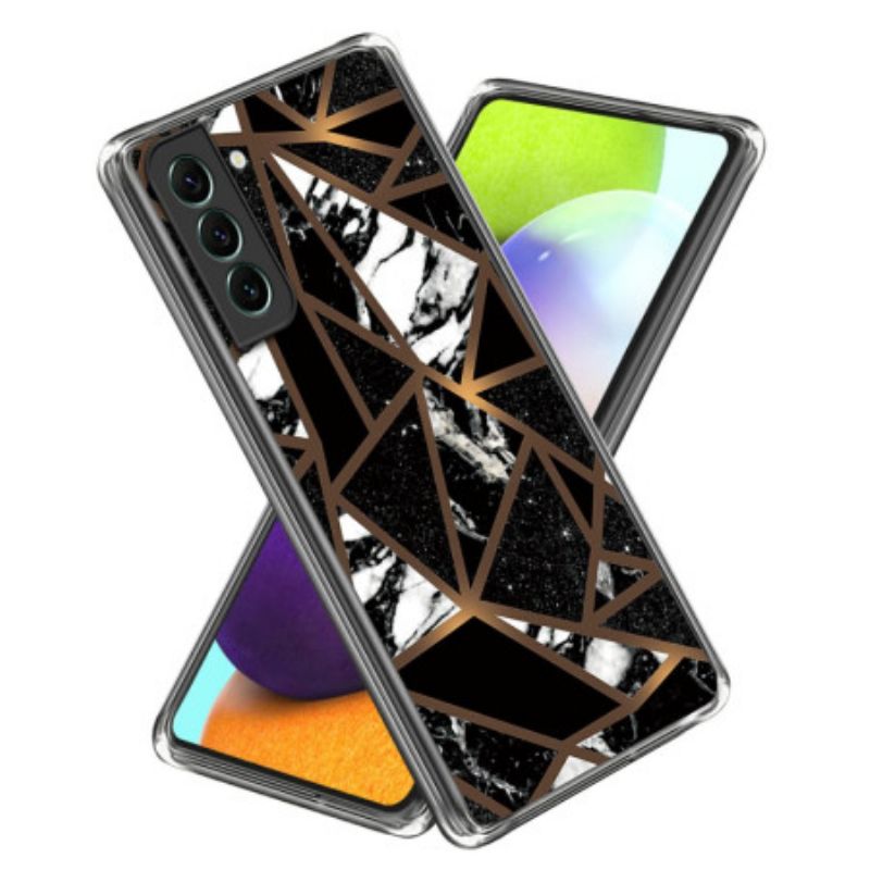 Deksel Samsung Galaxy S24 5g Abstrakt Marmormønster Svart Geometri