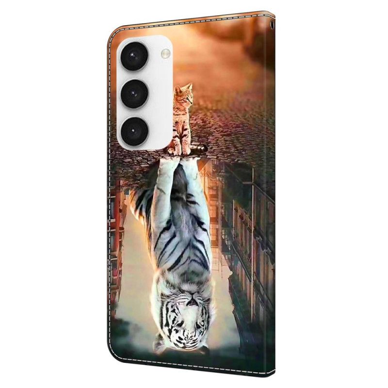 Folio Deksel Til Samsung Galaxy S24 5g Katt Og Tiger