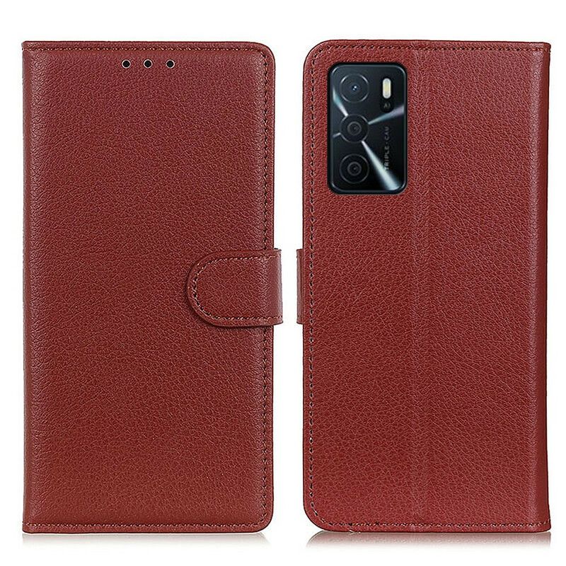 Folio Deksel Oppo A16 / A16s Tradisjonelt Kunstskinn
