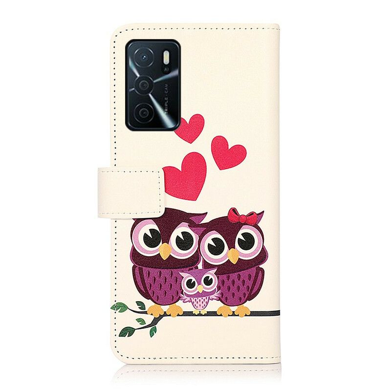Folio Deksel Oppo A16 / A16s Uglefamilie