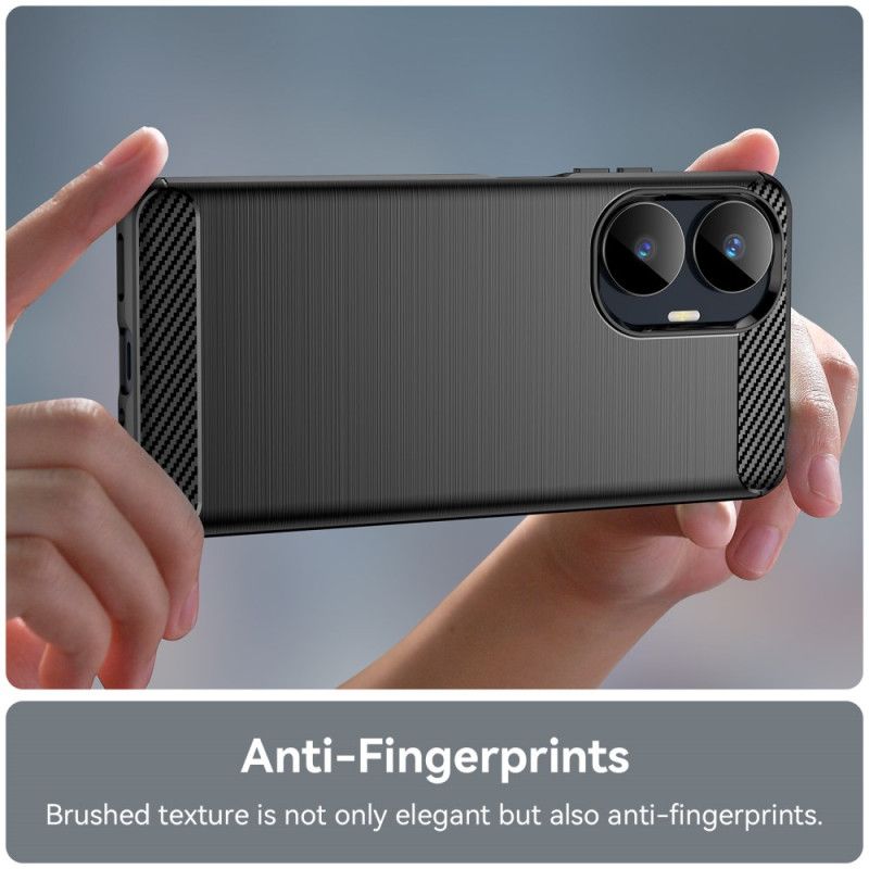 Deksel Realme C55 Børstet Karbonfiber Beskyttelse Deksel