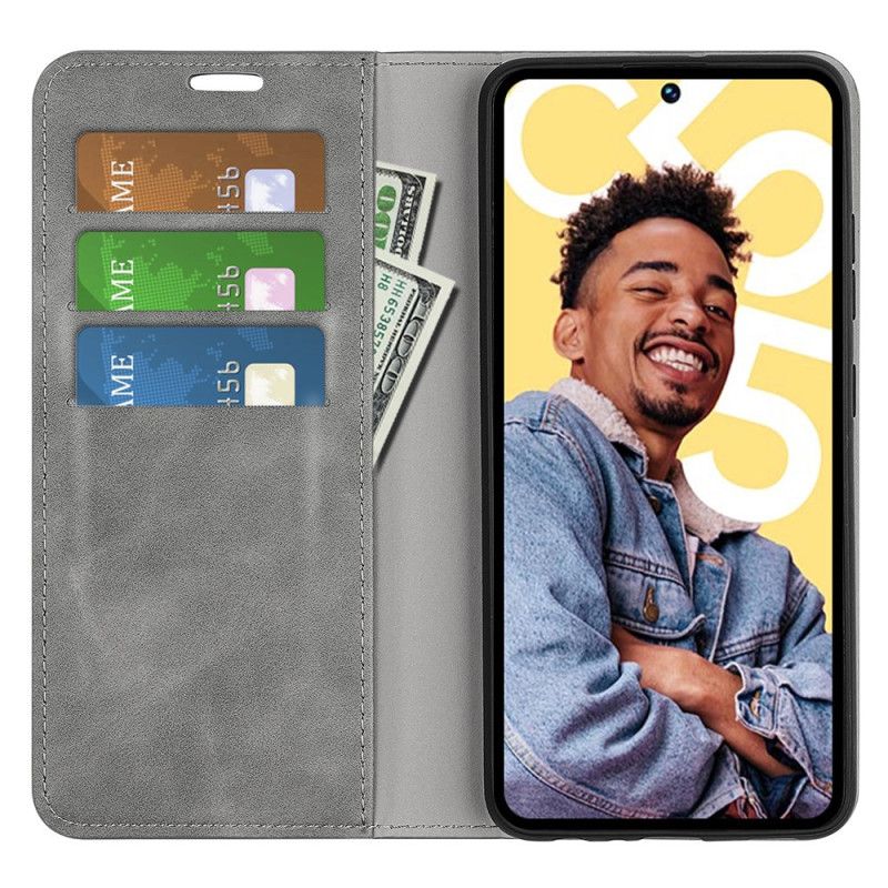 Folio Deksel Lær Realme C55 Mobildeksel Klassisk