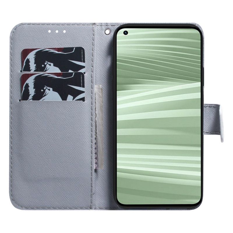 Folio Deksel Realme C55 Aprikosblomster