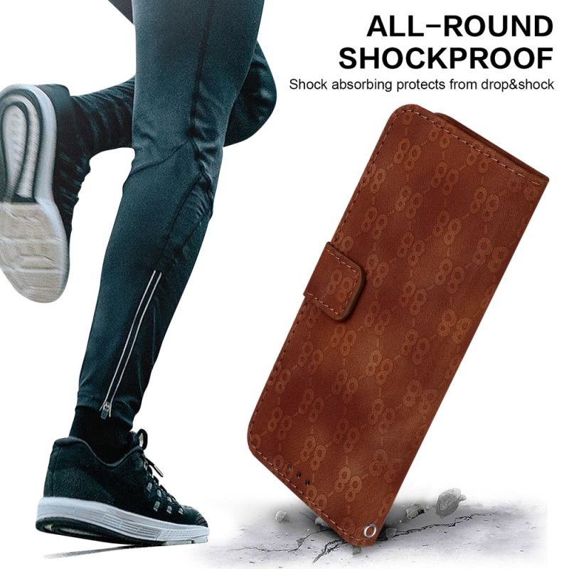 Folio Deksel Realme C55 Design 88 Med Stropp Beskyttelse Deksel