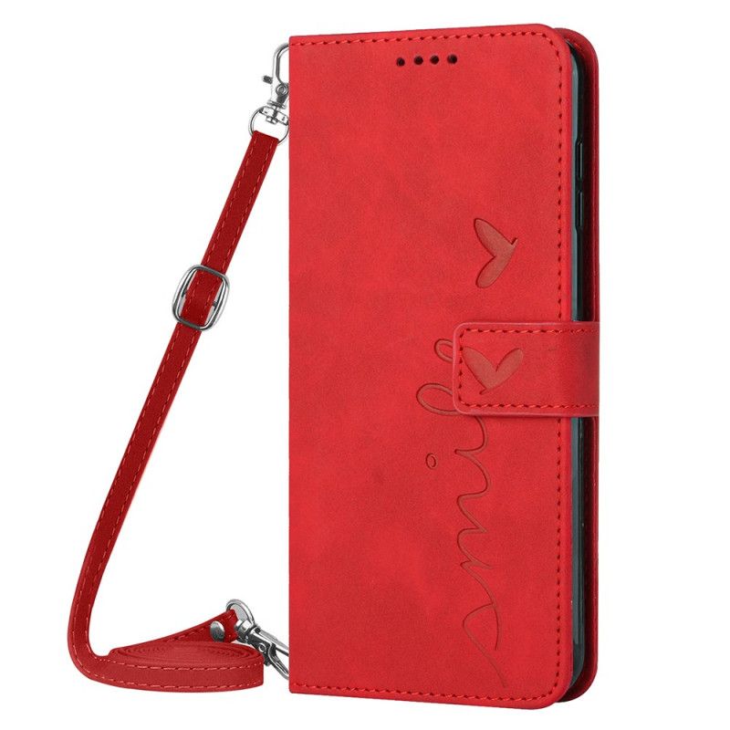 Folio Deksel Realme C55 Smil Med Skulderstropp