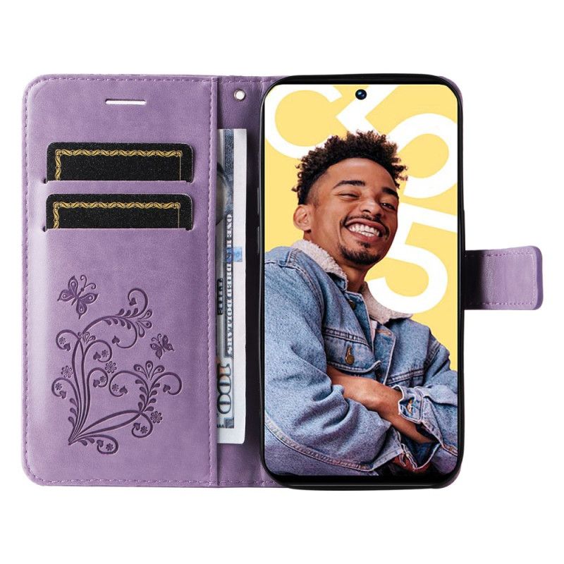 Folio Deksel Realme C55 Stropp Med Gigantiske Sommerfugler