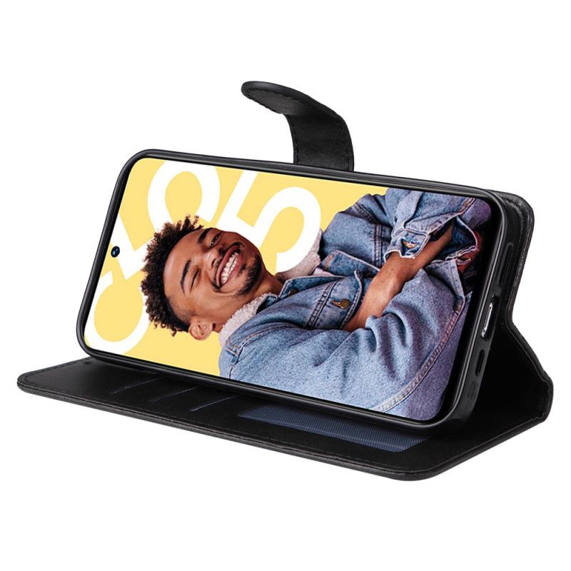 Folio Deksel Realme C55 Stropp Med Skinntekstur Beskyttelse Deksel