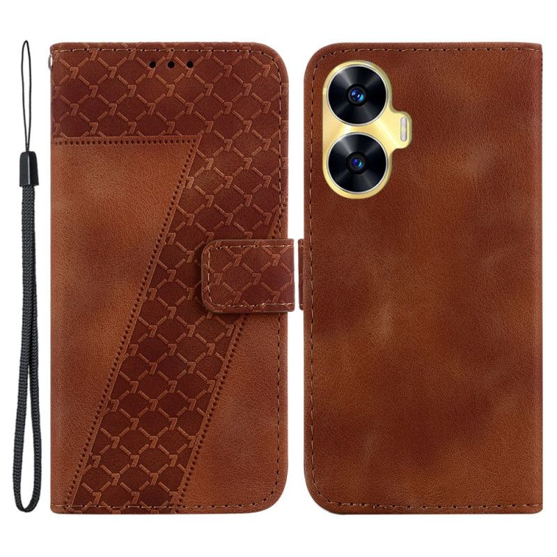 Folio Deksel Til Realme C55 Design 7 Med Stropp