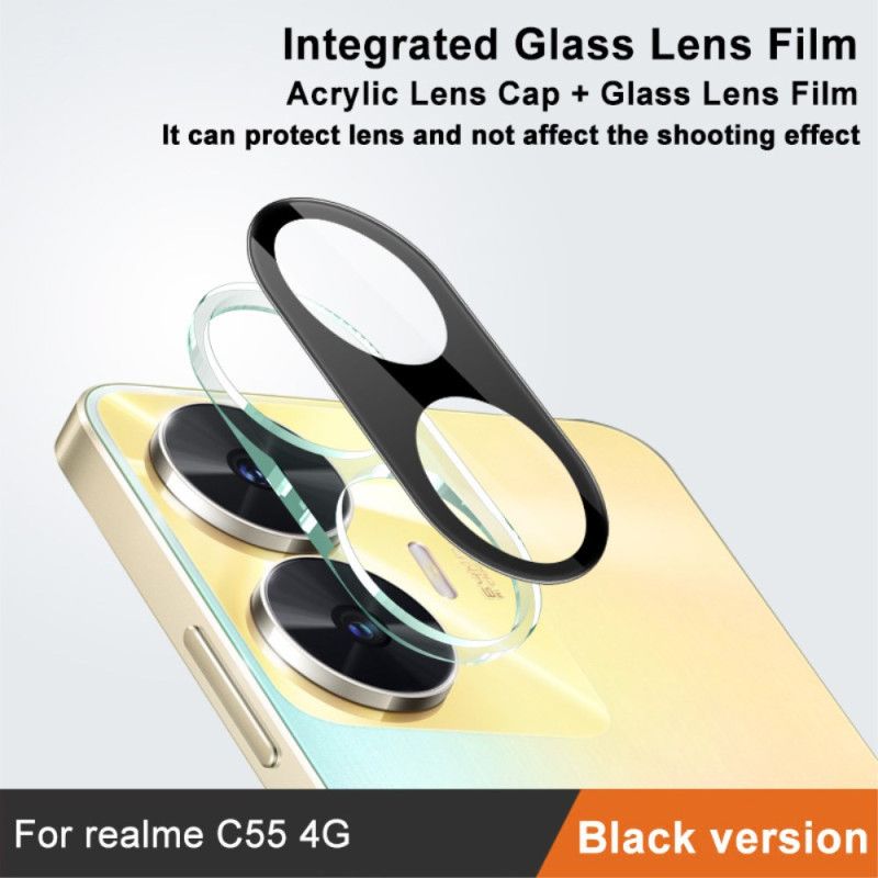 Herdet Glasslinsebeskytter For Realme C55 (svart Versjon)