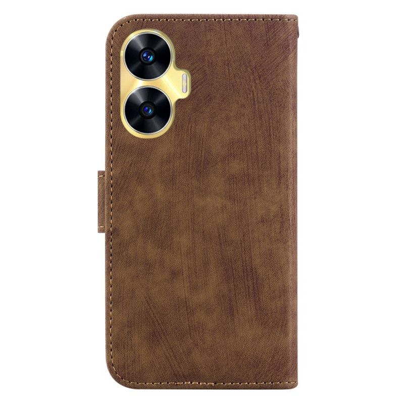 Lærdeksel Folio Deksel Realme C55 Mobildeksel Søt Tiger