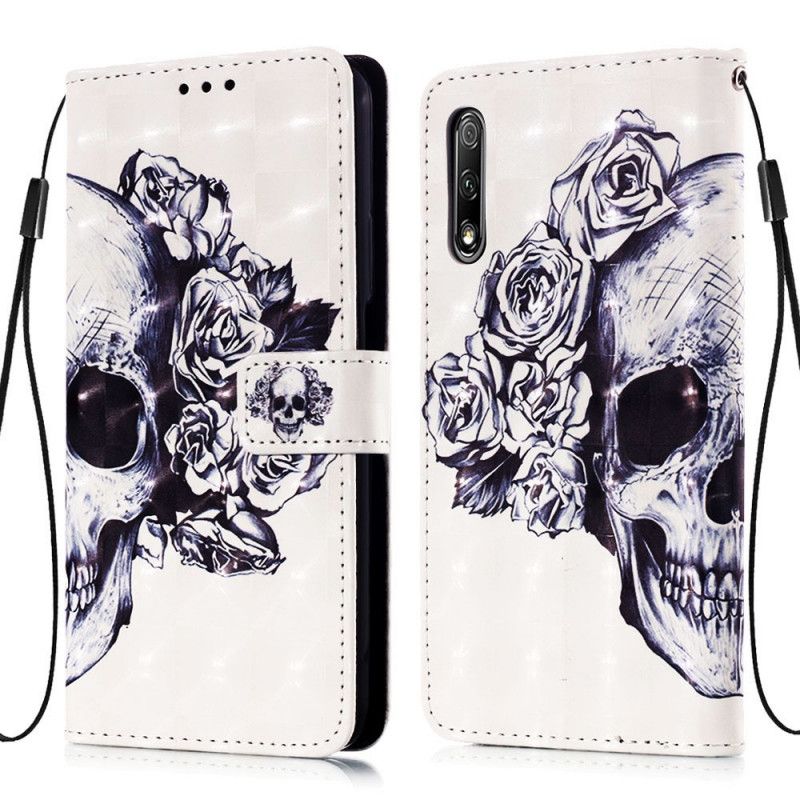 Folio Deksel Honor 9X Pro 3D Blomsterskalle