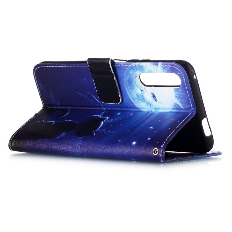 Folio Deksel Honor 9X Pro Katt I Måneskinn