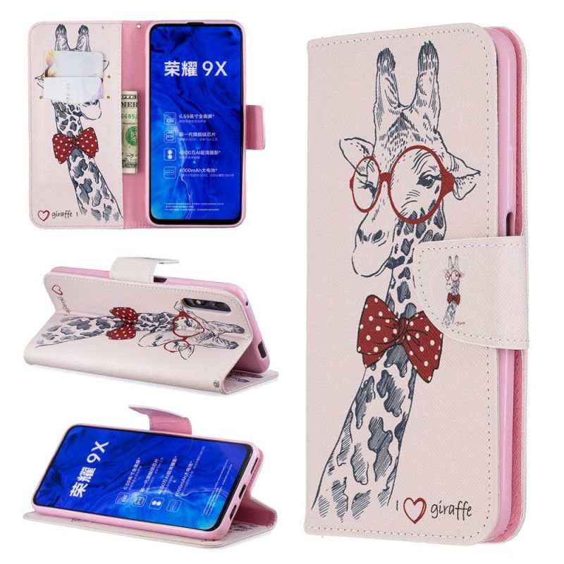 Lærdeksel Folio Deksel Honor 9X Pro Nerdegiraff