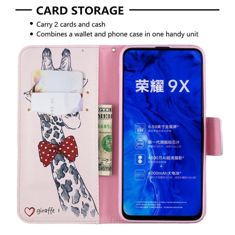 Lærdeksel Folio Deksel Honor 9X Pro Nerdegiraff