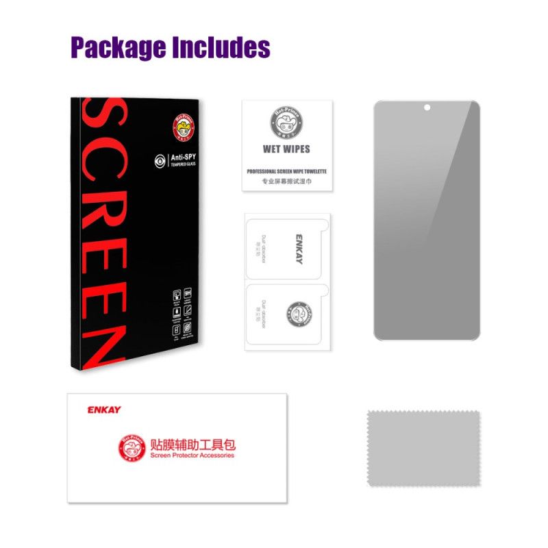 Anti-spion Skjermbeskytter I Herdet Glass For Realme C67