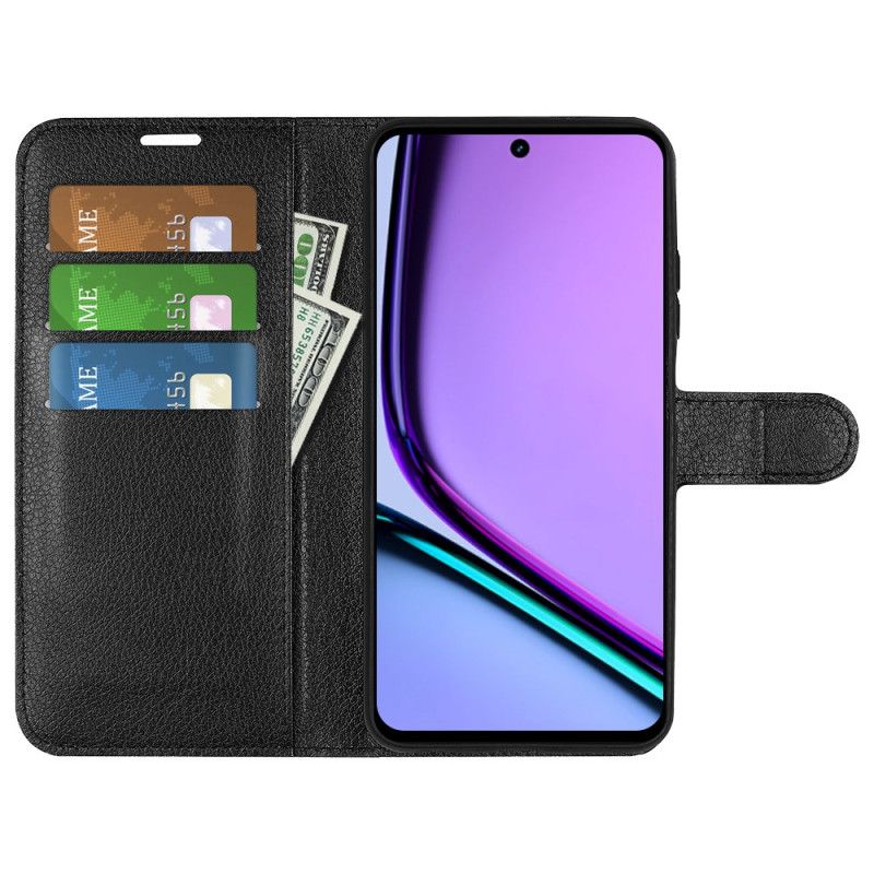 Folio Deksel Realme C67 Litchi I Kunstskinn Beskyttelse Deksel