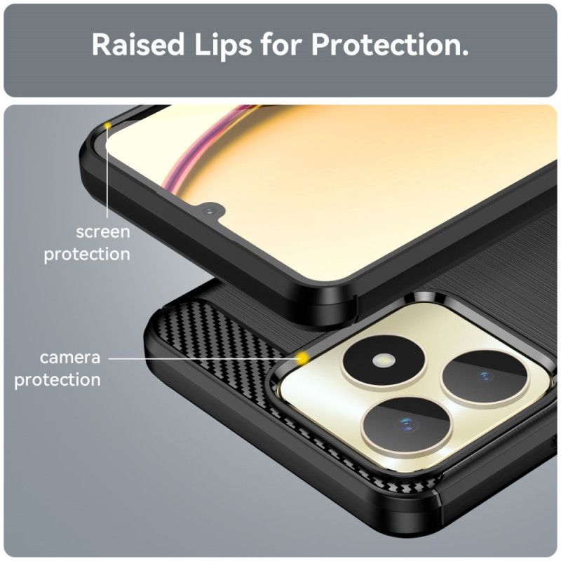 Deksel Realme C53 Børstet Karbonfiber