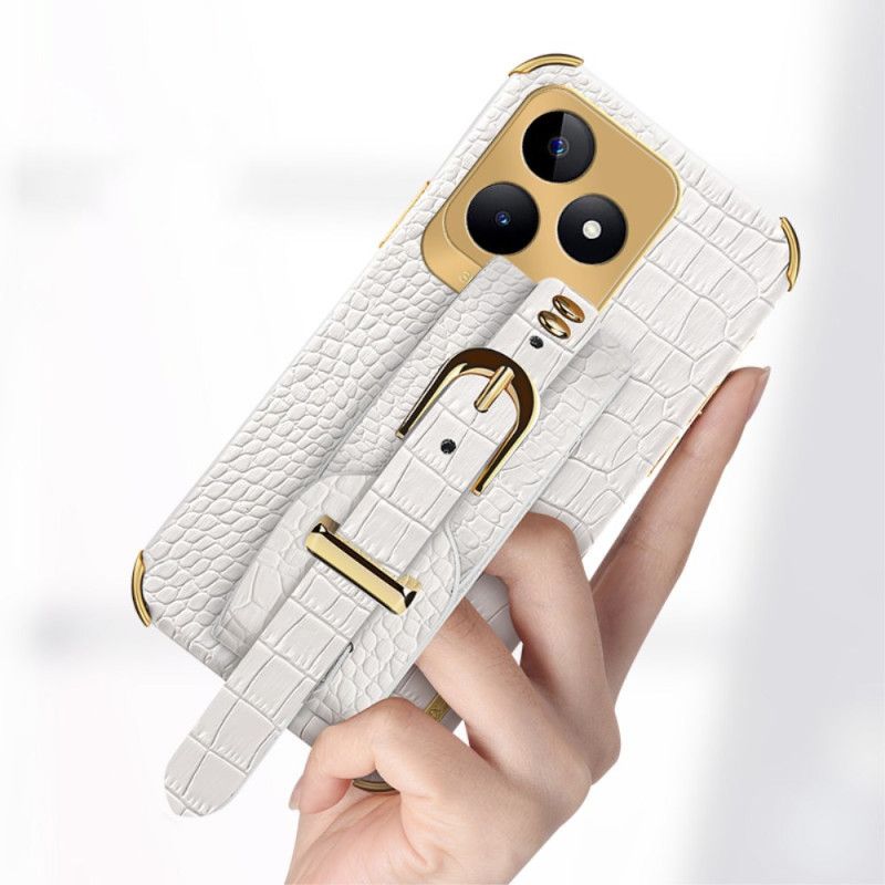 Deksel Til Realme C53 Armbåndsstøtte Med Krokodilletekstur