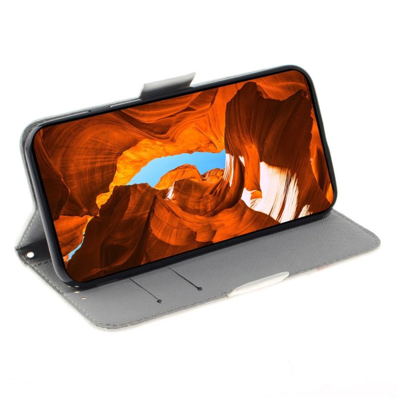 Folio Deksel Realme C53 Akvarellblomsterholder Med Snor Beskyttelse Deksel