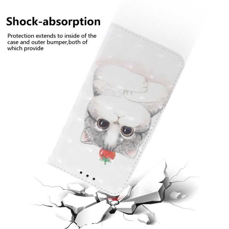 Folio Deksel Realme C53 Søt Katteholder Med Snor