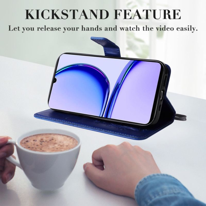 Folio Deksel Til Realme C53 Kjempestore Sommerfugler Med Stropp