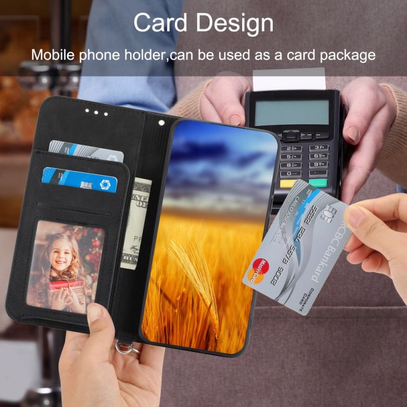 Lærdeksel Folio Deksel Realme C53 Mobildeksel Blomstermønster Med Stropp Og Skulderstropp