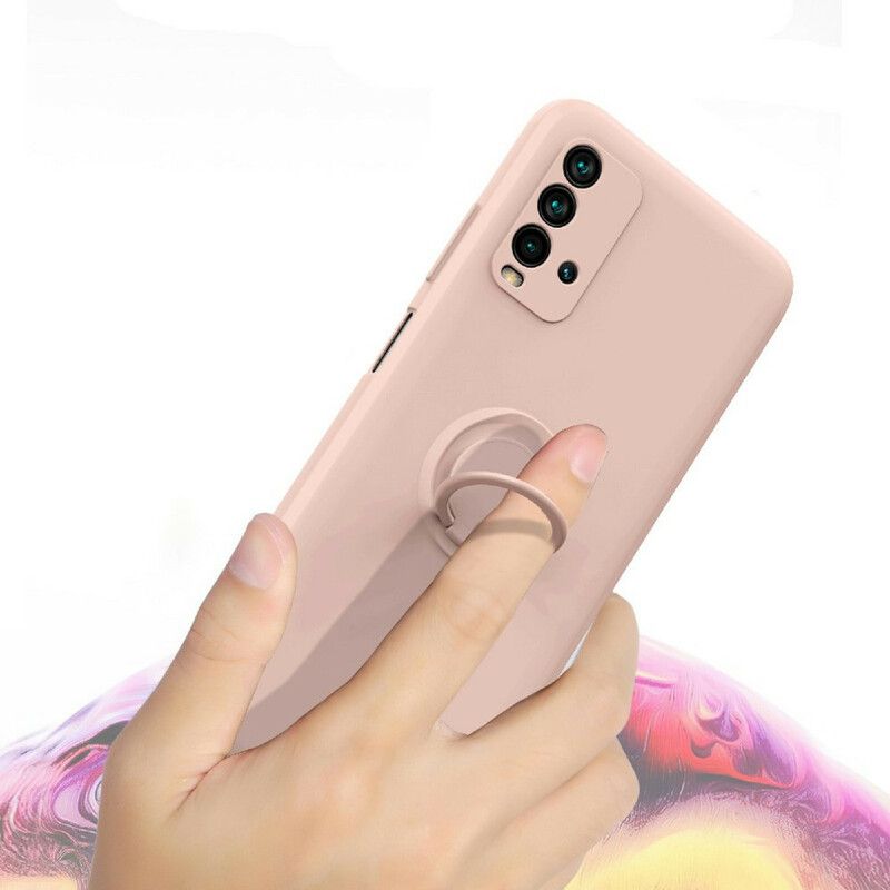 Deksel Til Xiaomi Redmi 9t Flytende Silikonring Og Snor