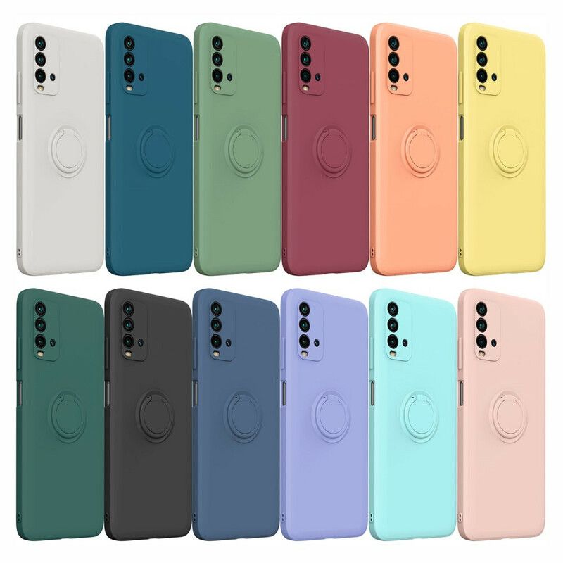 Deksel Til Xiaomi Redmi 9t Flytende Silikonring Og Snor