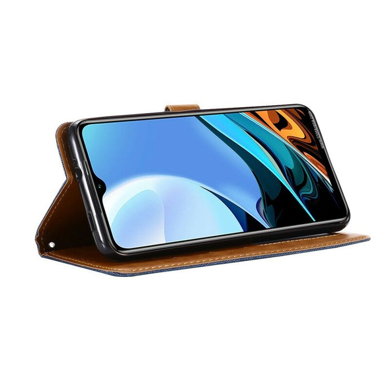 Folio Deksel Xiaomi Redmi 9t Jeans Beskyttelse Deksel