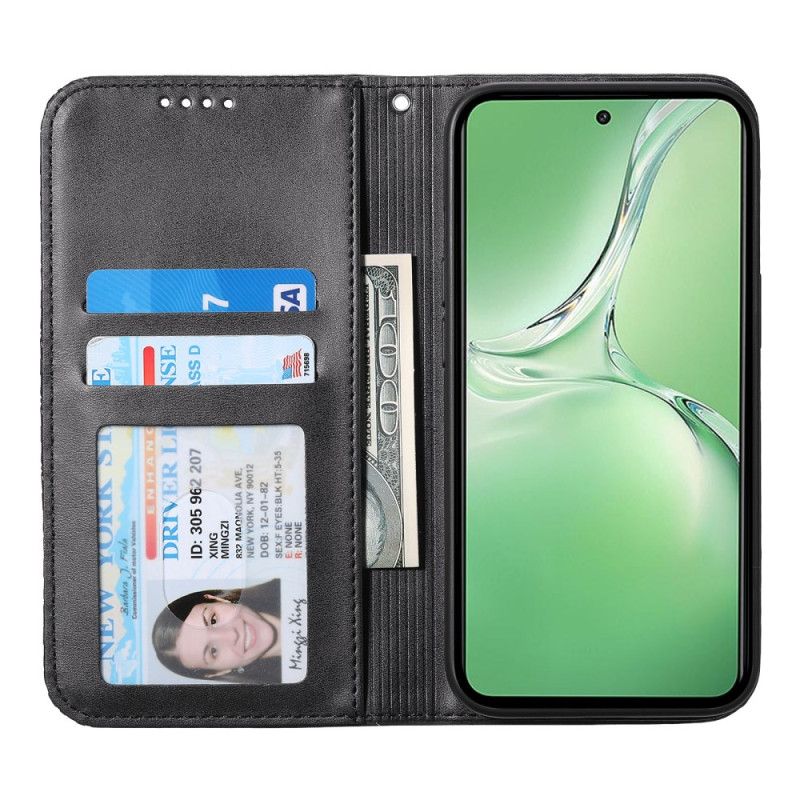 Folio Deksel Lær Oneplus 13r Mobildeksel Diamantmønstret Rem