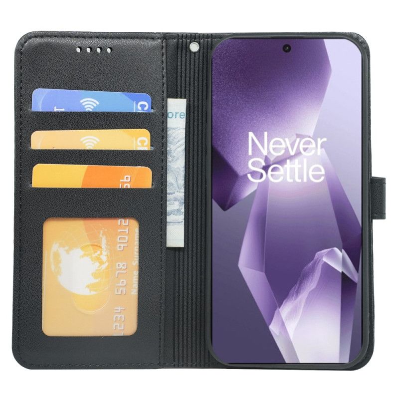 Folio Deksel Oneplus 13r Lommebok Med Dobbel Kortholder