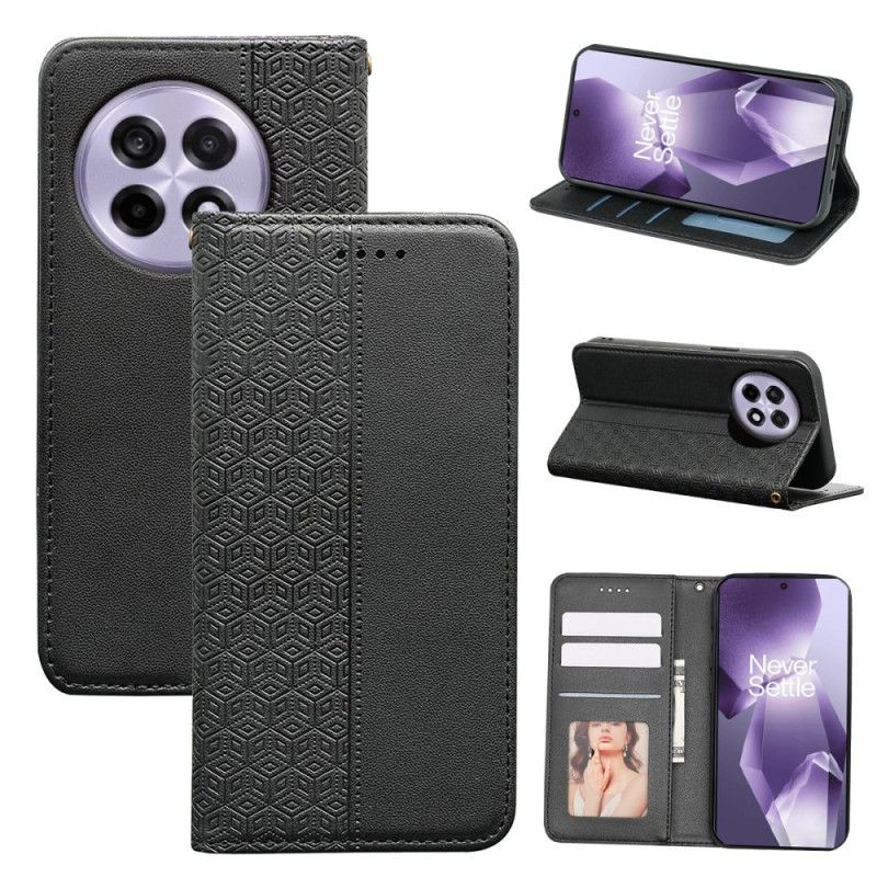 Folio Deksel Oneplus 13r Lommebok Med Rutete Mønster