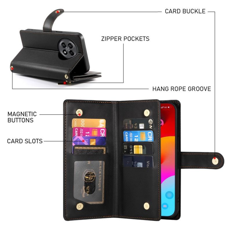 Folio Deksel Oneplus 13r Lommebok Med Stropp Og Skulder