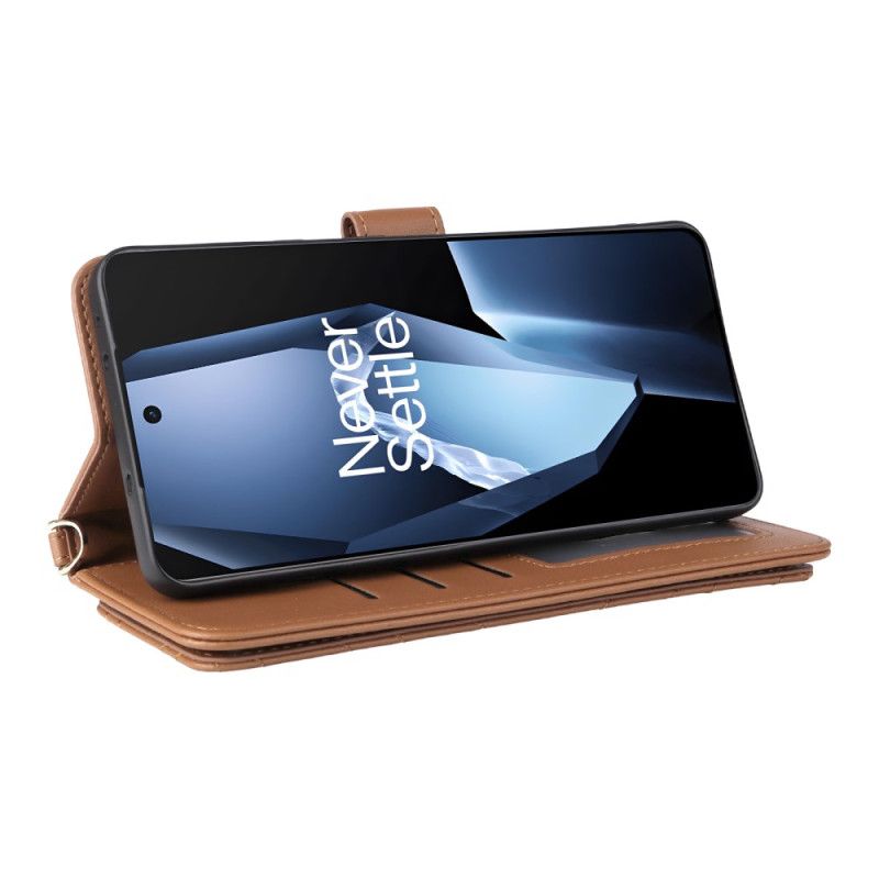 Folio Deksel Oneplus 13r Stilig Med Stropp Og Skulderstropp Beskyttelse Deksel