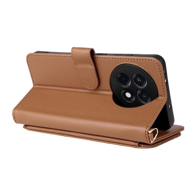 Folio Deksel Oneplus 13r Stilig Med Stropp Og Skulderstropp Beskyttelse Deksel