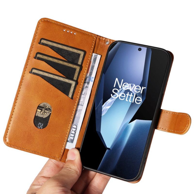 Folio Deksel Til Oneplus 13r Linjer