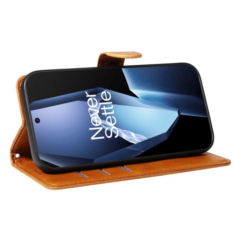 Folio Deksel Til Oneplus 13r Linjer