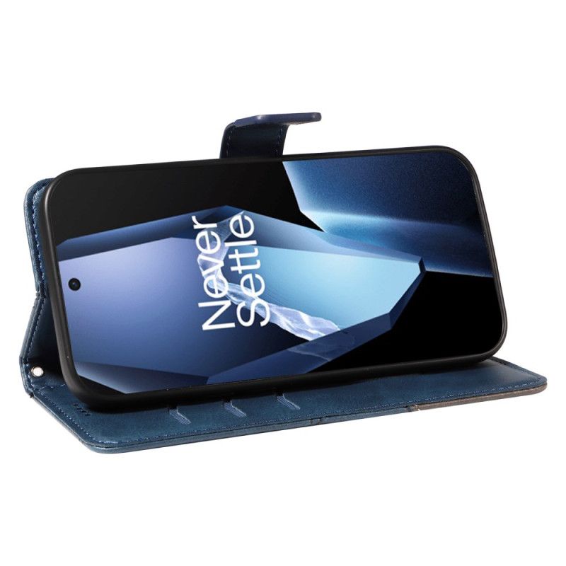 Lærdeksel Folio Deksel Oneplus 13r Geometrisk Design