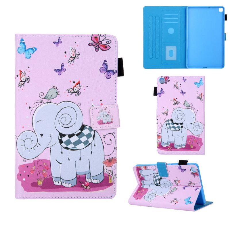 Folio Deksel Samsung Galaxy Tab A 8" (2019) Rosa Elefantserie Beskyttelse
