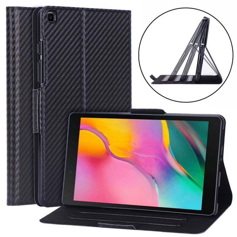 Folio Deksel Samsung Galaxy Tab A 8" (2019) Svart Fin Karbonfiber Beskyttelse