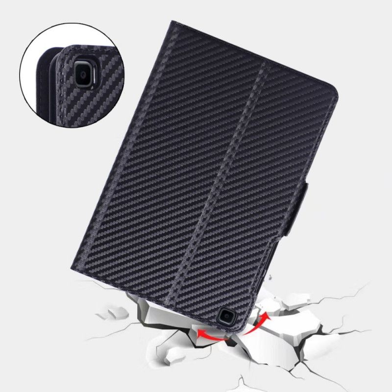 Folio Deksel Samsung Galaxy Tab A 8" (2019) Svart Fin Karbonfiber Beskyttelse