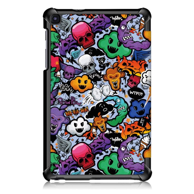 Smart Koffert Samsung Galaxy Tab A 8" (2019) Rød Forsterket Graffiti