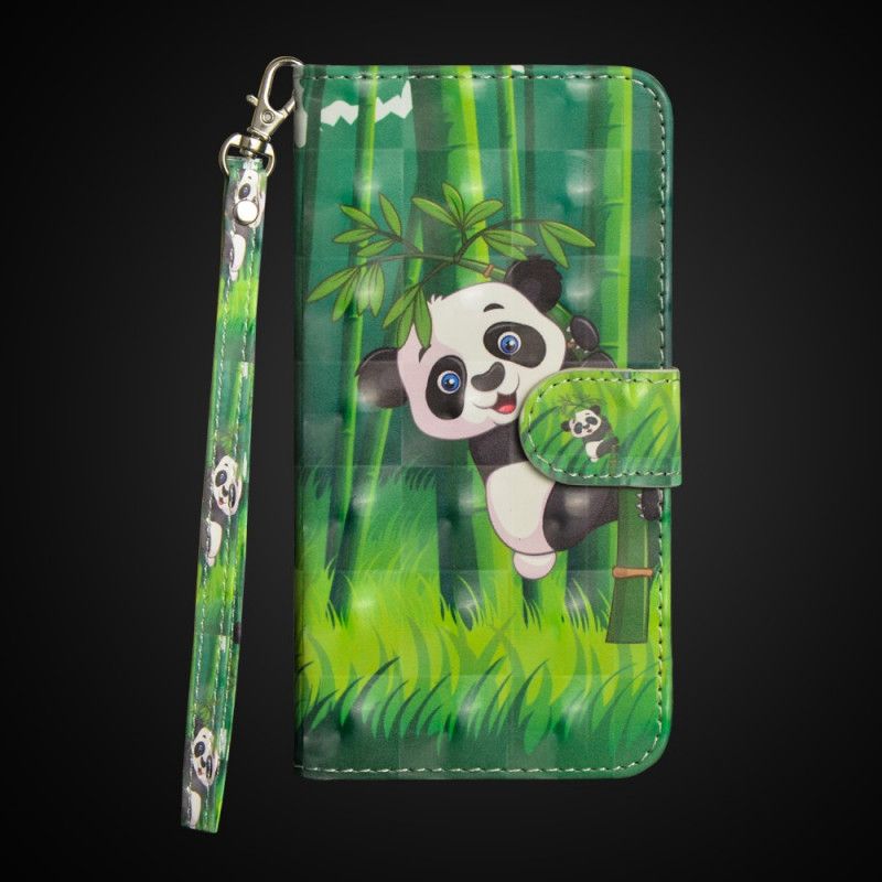 Lærdeksel Folio Deksel Honor 10 Mobildeksel Panda Og Bambus