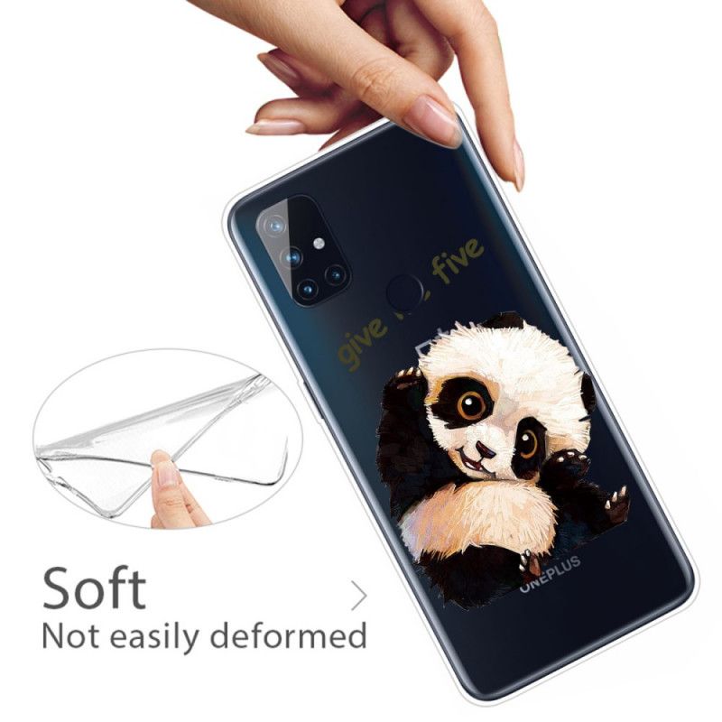 Deksel OnePlus Nord N100 Mobildeksel Gjennomsiktig Panda Gi Meg Fem