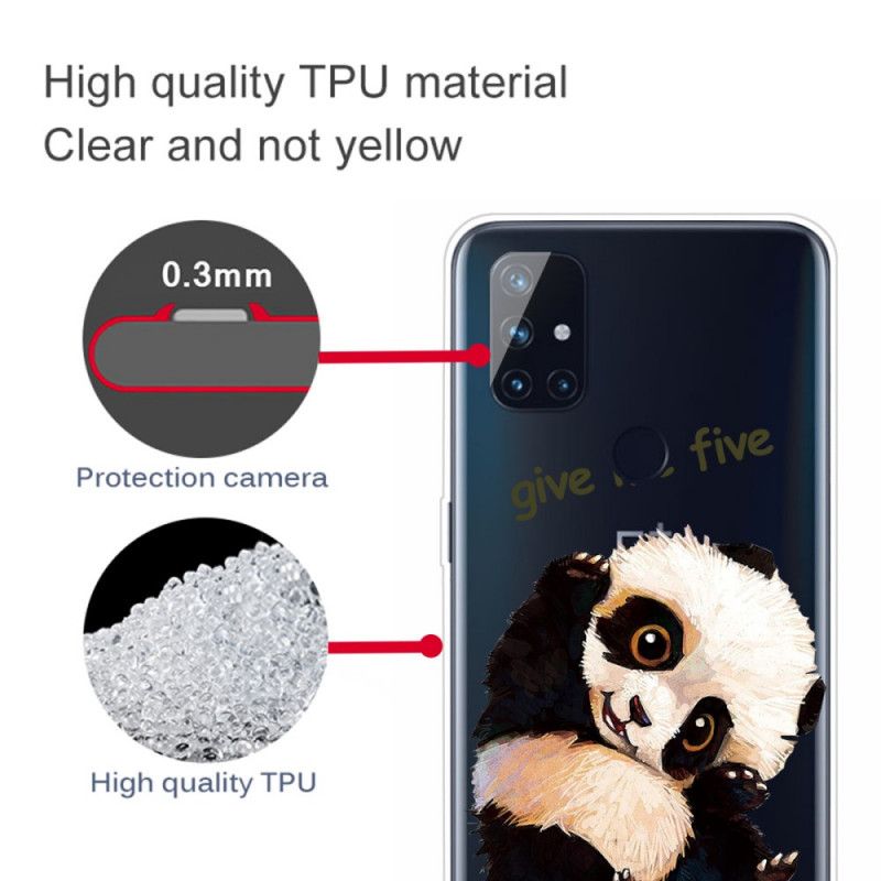 Deksel OnePlus Nord N100 Mobildeksel Gjennomsiktig Panda Gi Meg Fem