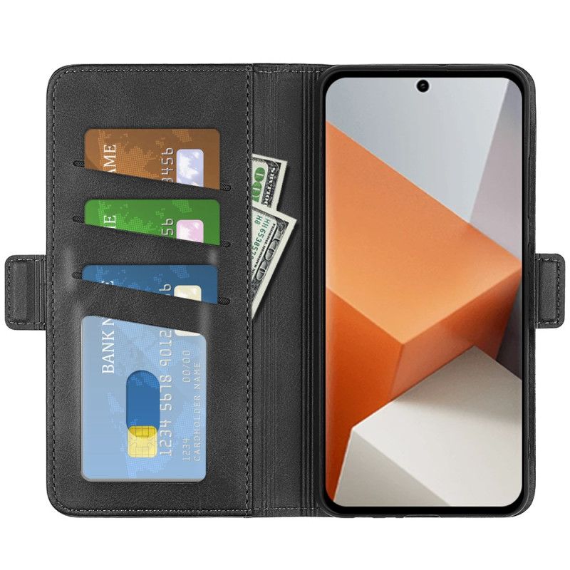 Folio Deksel Xiaomi Redmi Note 13 Pro Plus 5g Dobbel Lukking