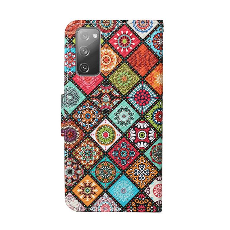 Folio Deksel Samsung Galaxy S20 FE Lappeteppemandalaer Med Tanga