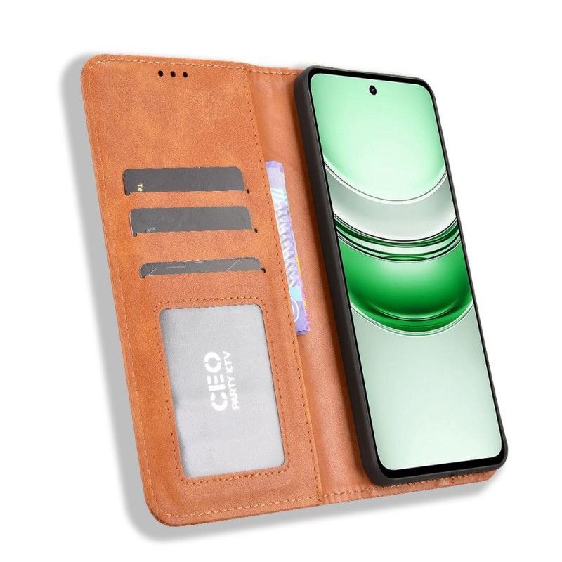 Folio Deksel Lær Realme C71 Vintage Frise