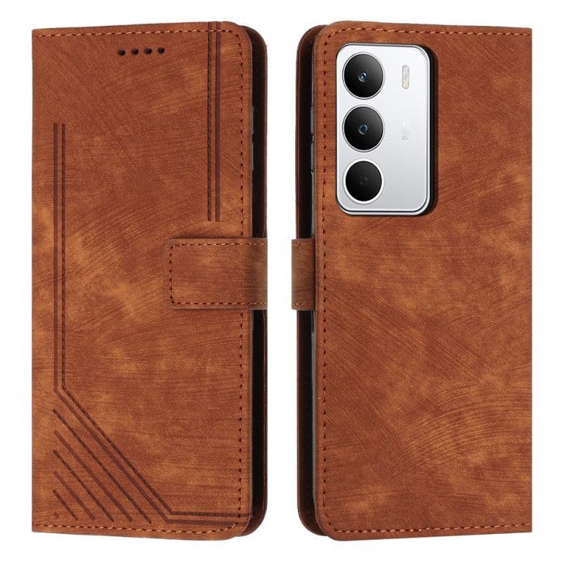 Folio Deksel Realme C71 Linjer